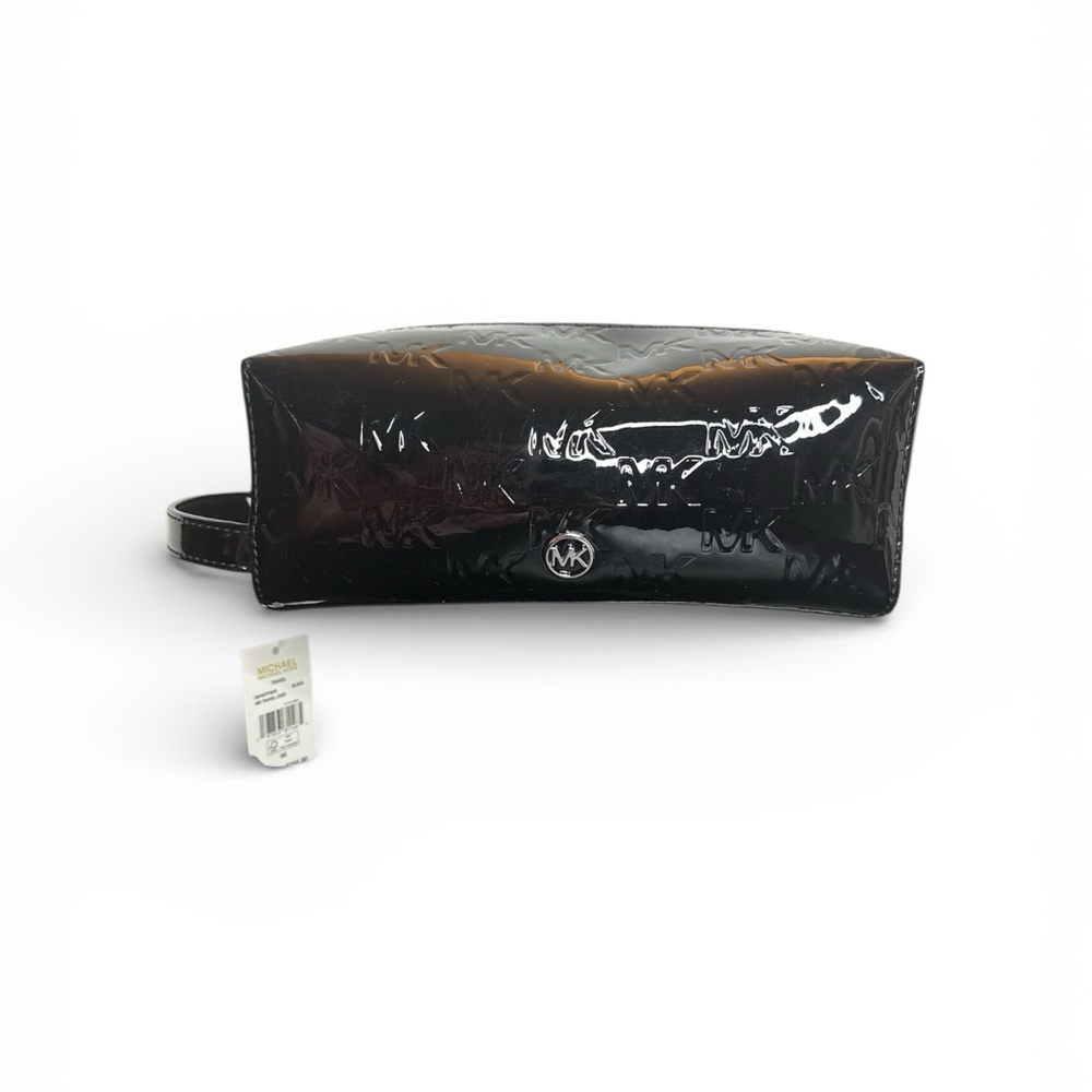 Michael Kors Glossy Black Toiletry Bag